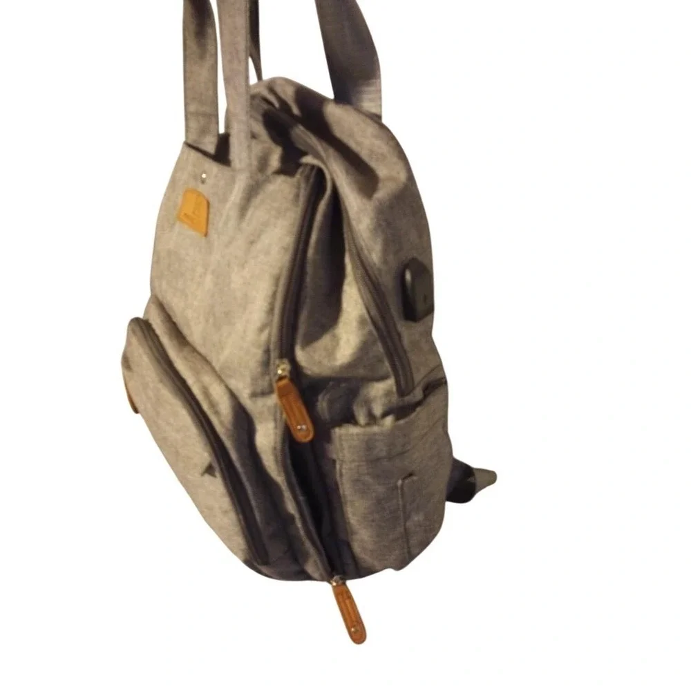 My Folrena Gray Diaper Bag Backpack‎ Multifunction Travel Back Pack